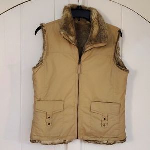 Reversible Faux Safari-style Fur Vest